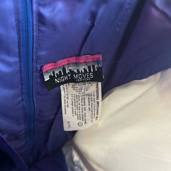 Night Moves Strapless Royal Blue Sequin Dress 9/10 - Picture 13 of 16